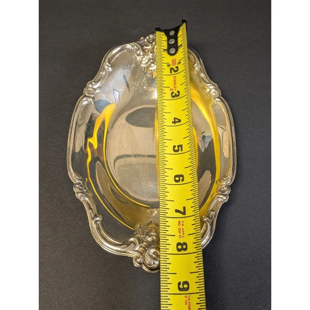 International Silver Company Silver-Plate Candy Dish & Silver Plate Spoon